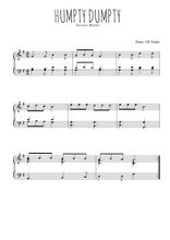 Téléchargez l'arrangement pour piano de la partition de Humpty dumpty en PDF